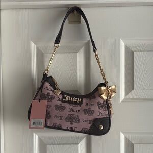 Juicy Couture Pink Shoulder Bag with Gold Accents